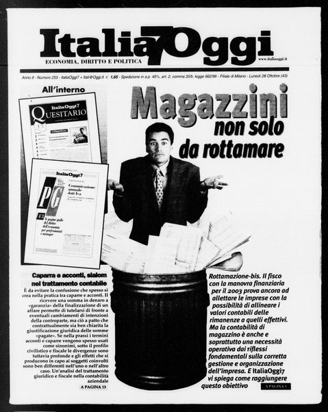 Italia oggi : quotidiano di economia finanza e politica